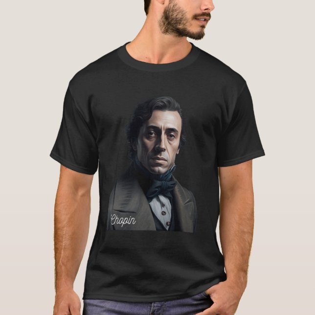 T-shirt Frederic Cho Portrait Compositeur Illustration Pia (Devant)