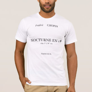 T-shirt Frédéric, CHOPIN, c# d'en de NOCTURNE, (op. P 1,