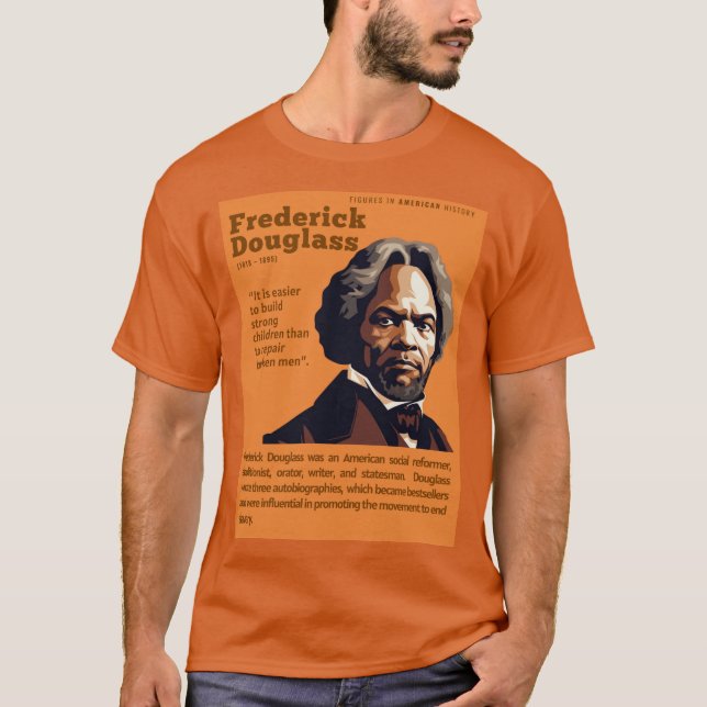 T-shirt Frederick Douglas - Chiffres de l'histoire américa (Devant)