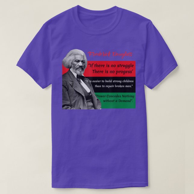 T-shirt Frederick Douglass cite le drapeau panafricain Bla (Design devant)