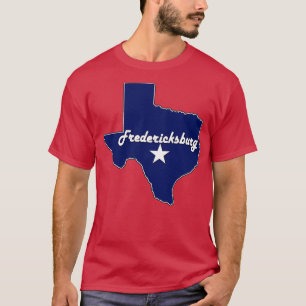 T-shirt Fredericksburg Texas Navy Blue Lone State Map Texa
