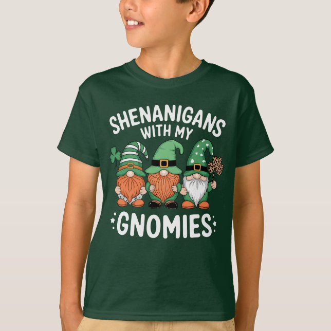 T-shirt Fredonnements avec mes gnomes St Patrick's Day irl (Devant)