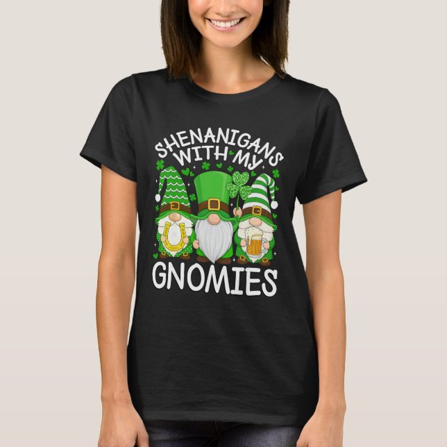 T-shirt Fredonnements Avec Mon Gnome St. Patrick Gnome (Devant)