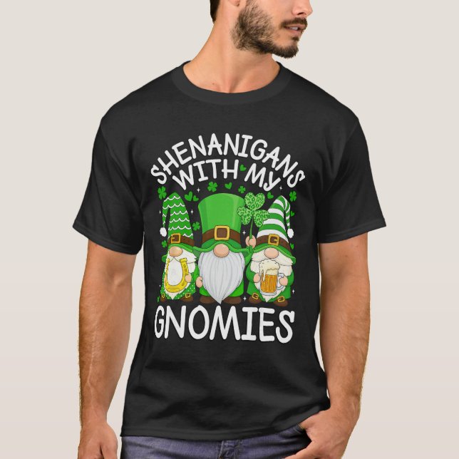 T-shirt Fredonnements avec mon St. Patricks Day Gnome Gnom (Devant)