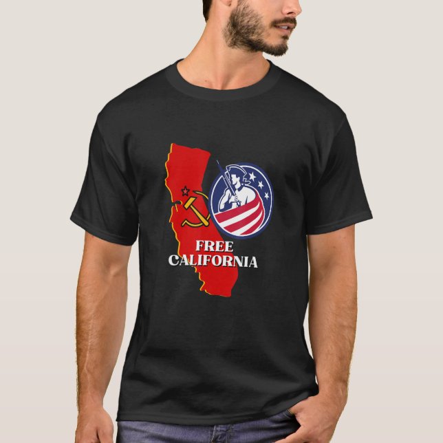 T-shirt Free California Conservative USA Patriot for Freed (Devant)
