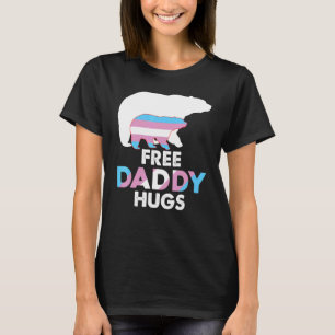 T-shirt Free Daddy Hugs Transgenre Rainbow Bear Pride Lgbt
