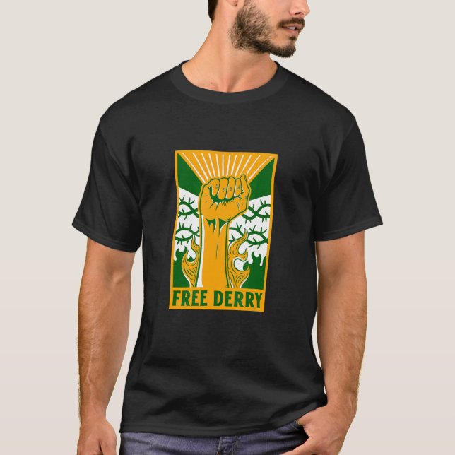 T-shirt Free Derry Ireland (Devant)