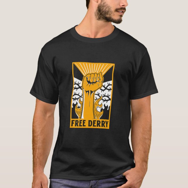 T-shirt Free Derry Ireland 1 (Devant)