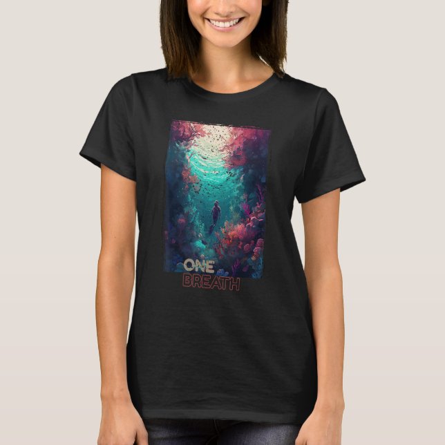 T-shirt Free Diver - One Breath, Open Water et Freediving (Devant)
