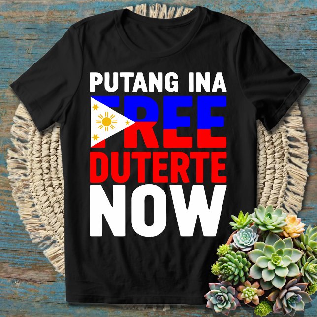 T-shirt Free Duterte Now I stand with PRRD Rodrigo Digong (Créateur téléchargé)