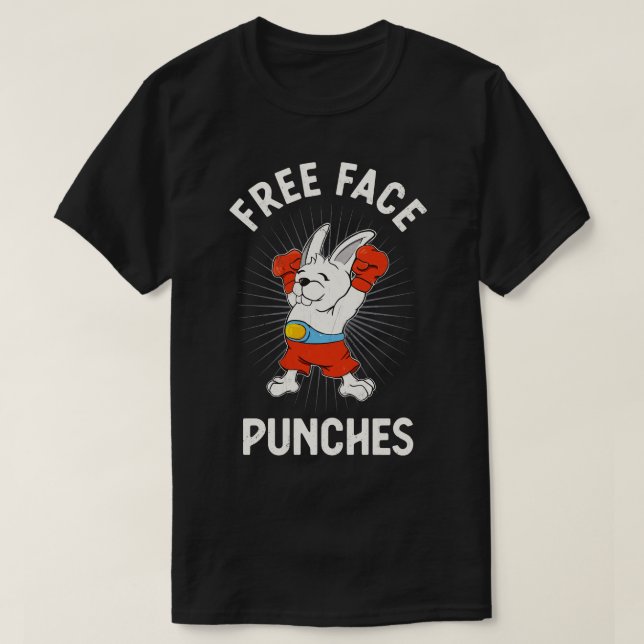 T-shirt Free Face Punches Fun Boxe Rabbit (Design devant)