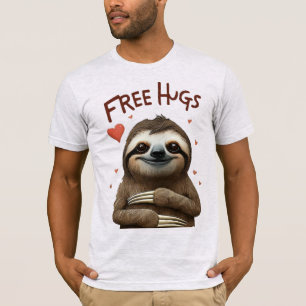 T-shirt Free Hugs cool Sloth Donner Gratuitement Hugs T-Sh