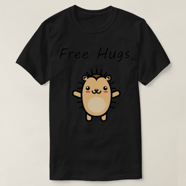 T-shirt Free Hugs Hedgehog  (Design devant)
