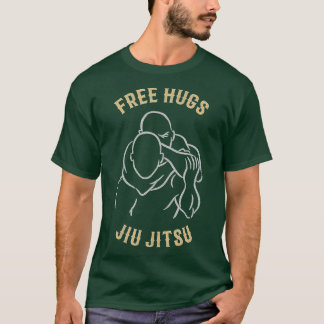 T-shirt Free Hugs Jiu Jitsu BJJ MIXED MARTIAL ART Grapplin