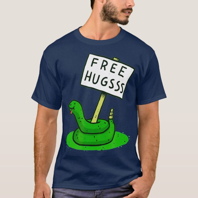 T-shirt Free Hugsss Funny Cute Snake Hug Lovers (Devant)