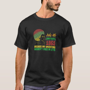 T-shirt Free Ish Jundixième African American Freedom Black