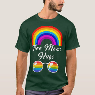 T-shirt Free Mama Hugues LGBT Ally Rainbow Lunettes de sol