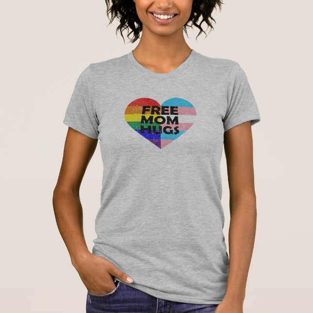 T-shirt Free Mom Hugs (Devant)