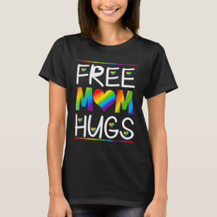 T-shirt Free Mom Hugs Free Mom Hugs Rainbow Gay pride Mont