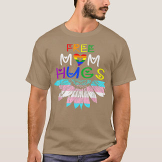 T-shirt Free Mom Hugs LGBT LGBTQ Pride Rainbow Sunflower