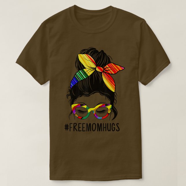 T-shirt Free Mom Hugs LGBT Love is love LGBT LGBT Gay  (Design devant)
