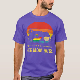 T-shirt Free Mom Hugs LGBT Pride Mama Bear Retro T Cadeaux