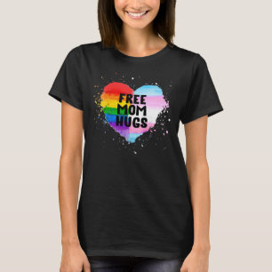 T-shirt Free Mom Hugs LGBT Rainbow Flag Gay pride cardiaqu