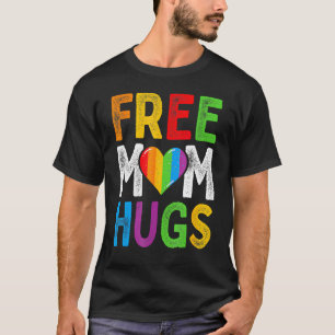 T-shirt Free Mom Hugs mignon LGBT Pride Gay Family Matchin