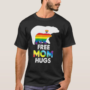 T-shirt Free Mom Hugs Rainbow Bear Lgbt Pride Gay Lesbian