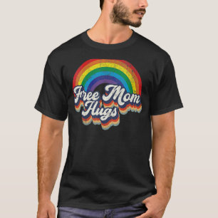 T-shirt Free Mom Hugs Rainbow Heart Lgbt Pride Mois
