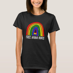 T-shirt Free Mom Hugs Rainbow Heart Lgbt Pride Mois