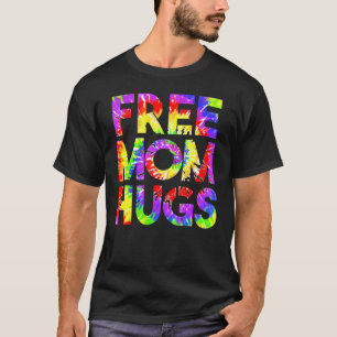T-shirt Free Mom Hugs Rainbow Heart Lgbt Pride Month Tied