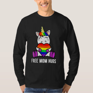 T-shirt Free Mom Hugs Unicorn Gay Lgbt Pride Mois