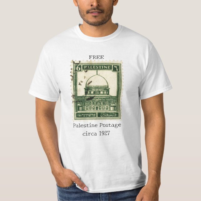 T-Shirt Free Palestine | Timbre Palestine Historiq (Devant)