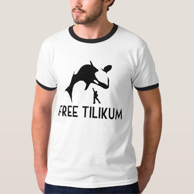 T-shirt Free Tilikum Save Orca Killer Whale (Devant)