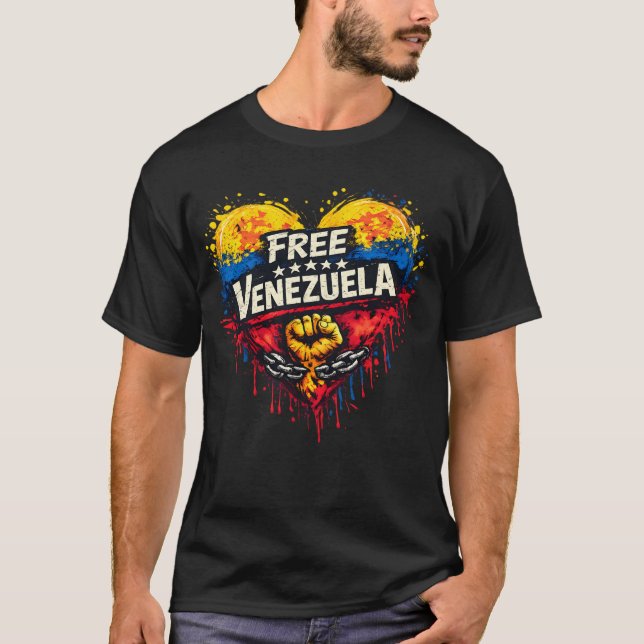 T-shirt Free Venezuela (Devant)