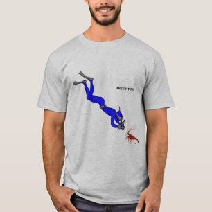 T-shirt Freediving Diver Photographier un homard épineux