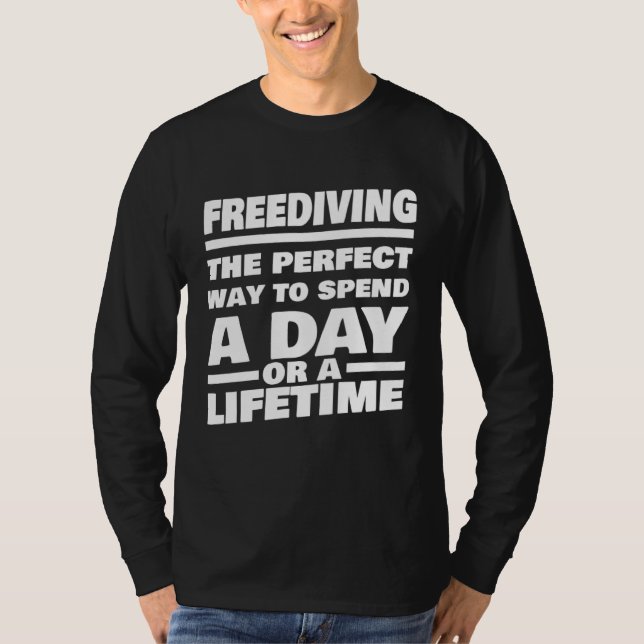 T-shirt Freediving Lifetime Saying  Freediver (Devant)