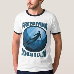 T-shirt Freediving - L'Océan Appelle Le Plongeur Sous-Mari