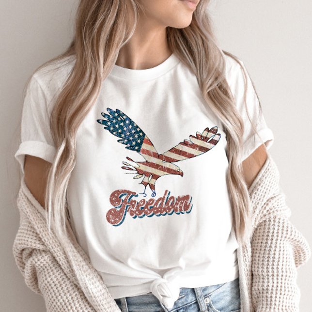 T-shirt Freedom American Eagle 4 juillet bleu blanc rouge (Créateur téléchargé)