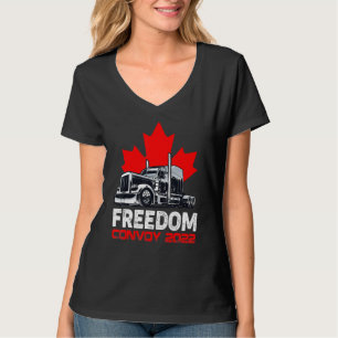 T-shirt Freedom Convoy 2022 Les Camions Canadiens Appuient