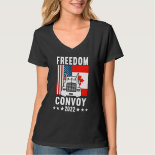 T-shirt Freedom Convoy 2022 Trucker Driver American Flag C