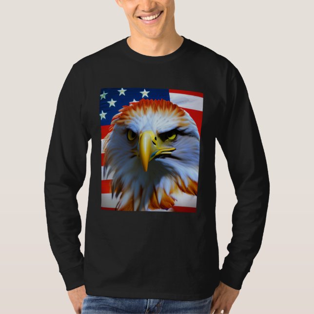 T-shirt Freedom Eagle 4th Of July American Veteran (Devant)