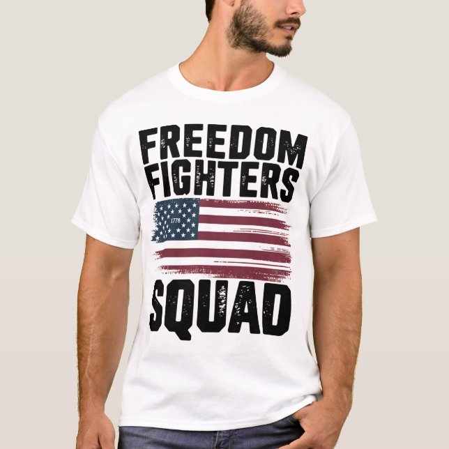 T-shirt Freedom Fighters Squad 1776 Drapeau - Indépendance (Devant)