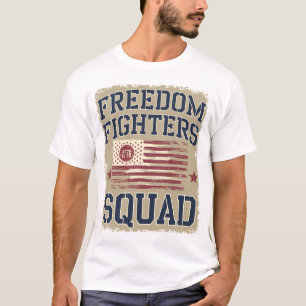 T-shirt Freedom Fighters Squad 1776 Drapeau USA Inde