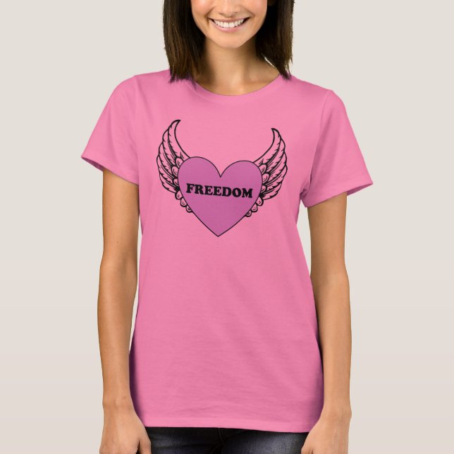 T-shirt Freedom Heart with Wings Cravate-Dye Shirt (Devant)