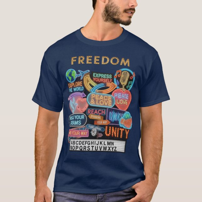 T-shirt Freedom Illuminated (Devant)