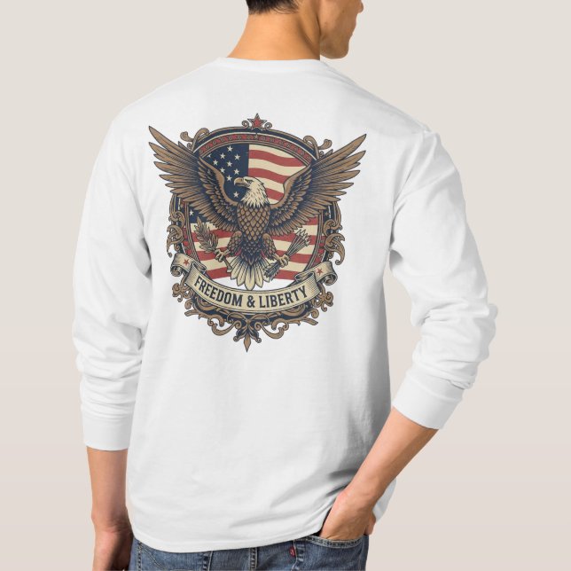 T-shirt Freedom & Liberty Classic Eagle Long Sleeve T-Sh (Dos)