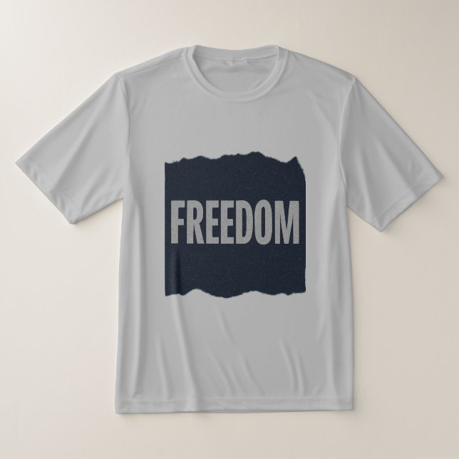 T-shirt FREEDOM Minimal Grain Text DesignT-Shirt (Poser)