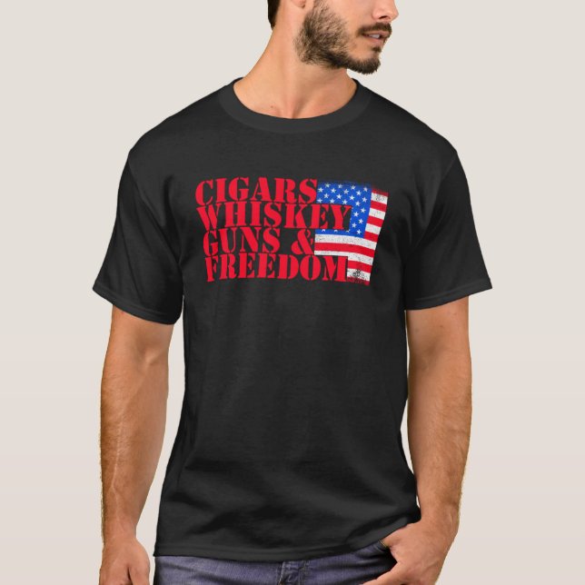T-shirt Freedom Over Fear Pro Gun USA Flag 2e amendement (Devant)